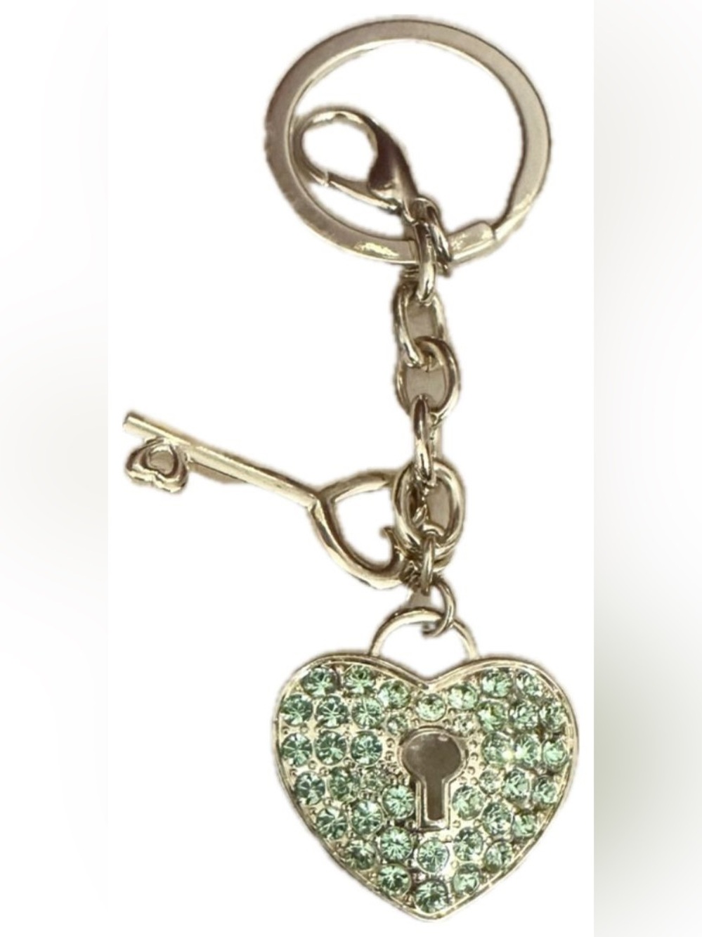 Argento SC Rhinestone Lock and Keychain